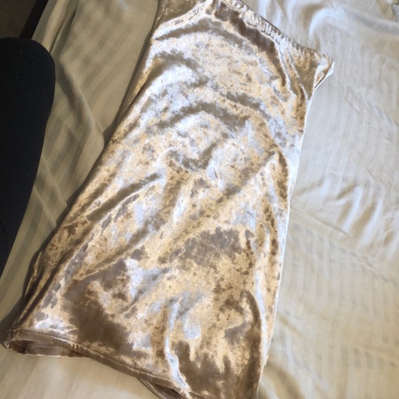 Fashion Nova , Champagne Bandeau Dress - Picture 3 of 3